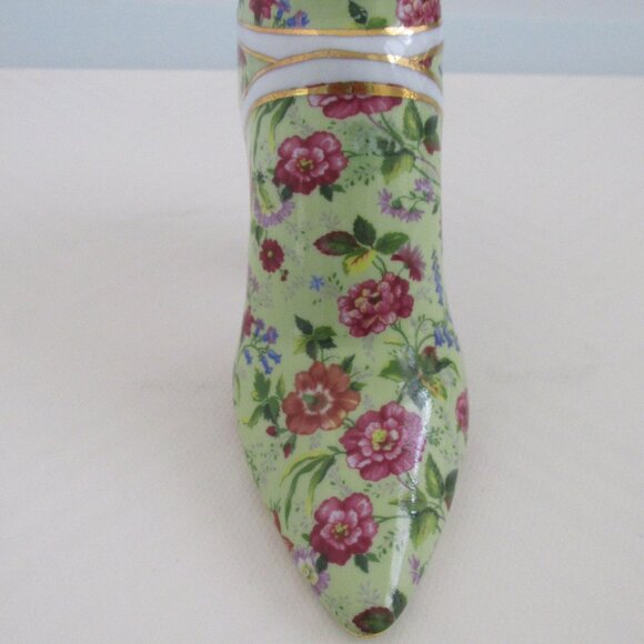 Vintage Baum Bros. "Formalities" Hand Painted Porcelain Antique Victorian Shoe - Picture 2 of 7
